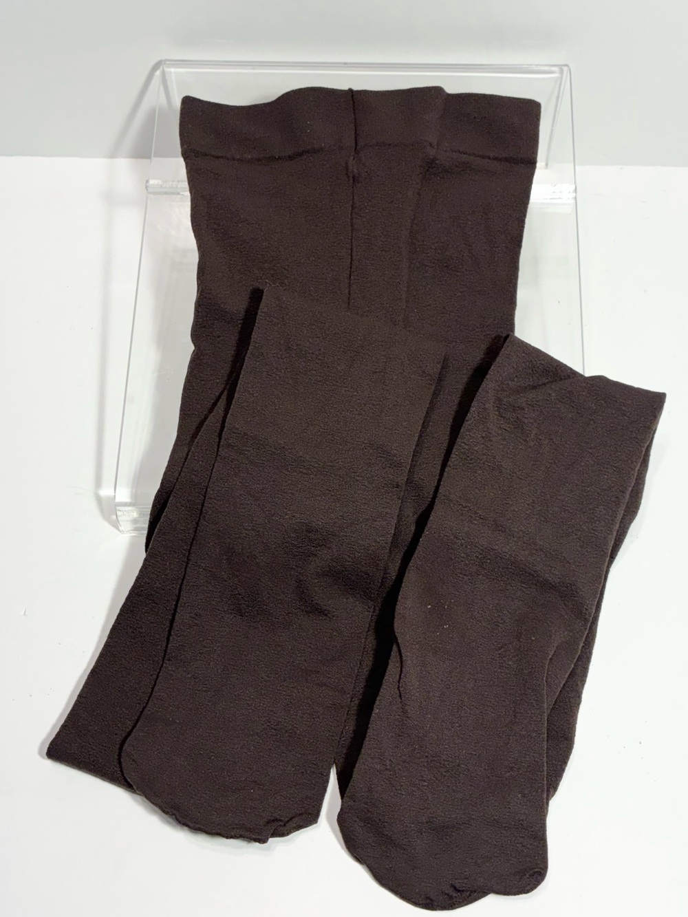4 Pair Brown Opaque Tights Lot Nine West Cable Knit Vintage Kathie Lee Size M/L - Picture 10 of 16